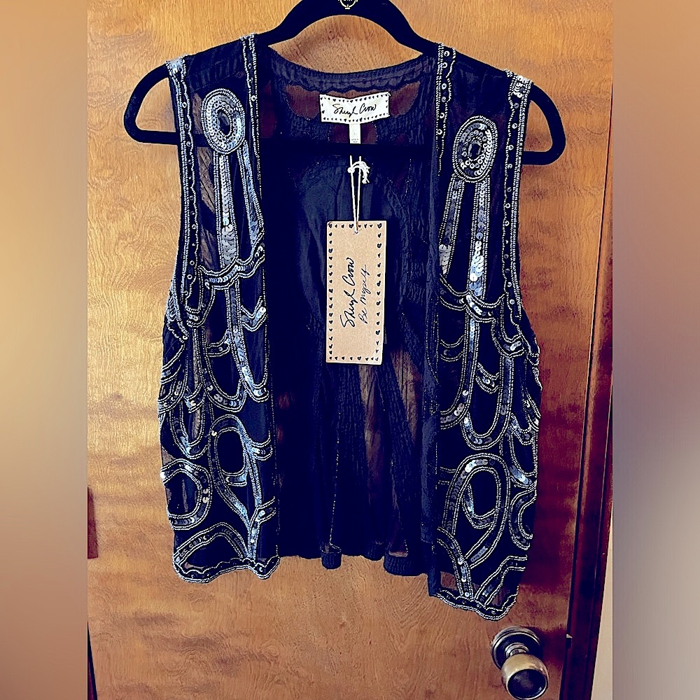 Gorgeous beaded sequined vest by Cheryl Crow. NWT